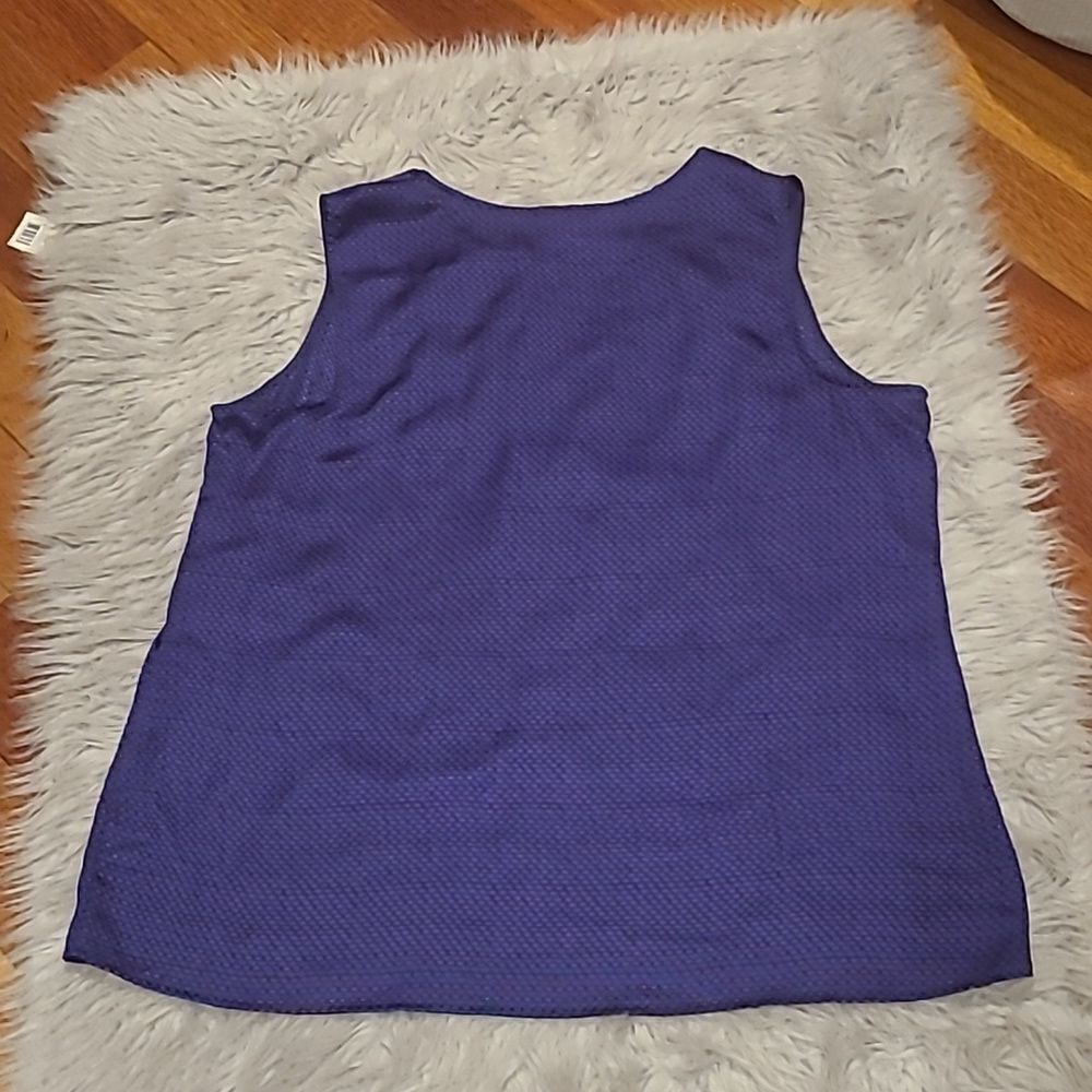 Coldwater creek womens blue and purple polyester flowy tank top‎ size 2x - Picture 5 of 6